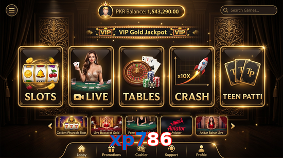 Main screen of Xp786 casino page for PK players